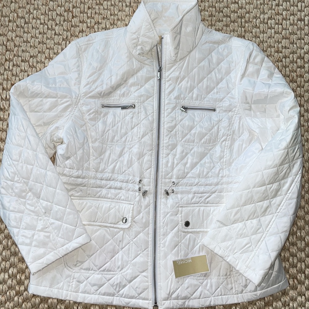 White Quilted Women's Jacket